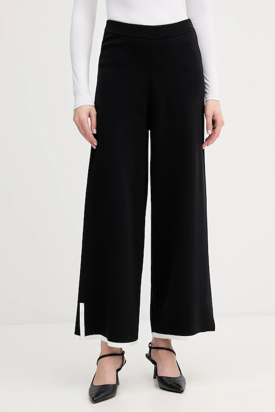 Karl Lagerfeld pantaloni tricotaj negru B1W10010