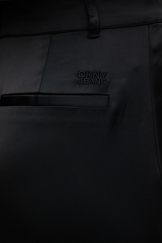 DKNY spodnie straight damskie czarny DJ5P3100