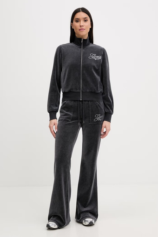 Guess Originals spodnie dresowe welurowe W6RB32.KCUF1 szary SS26