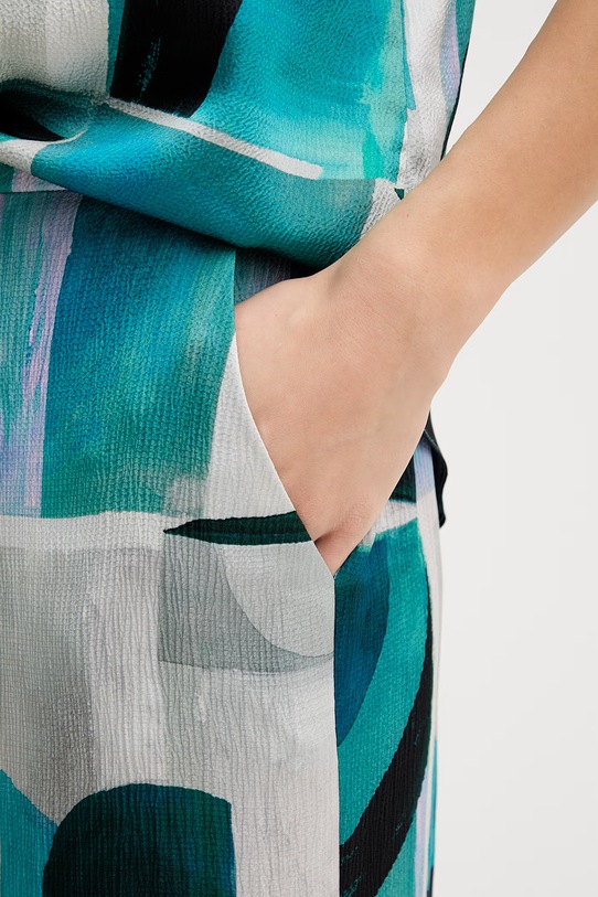 Joseph Ribkoff spodnie wide leg damskie turkusowy 261042