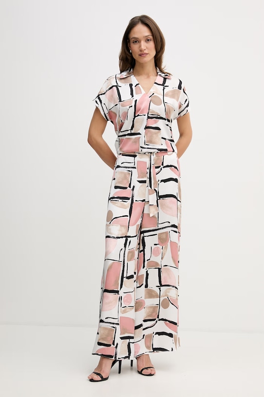 Joseph Ribkoff spodnie wide leg damskie 261198 biały SS26