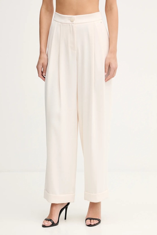 Armani Exchange spodnie tkanina beżowy XW001826.AF16125