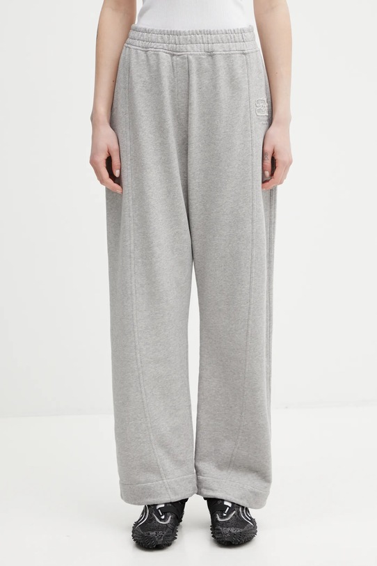 GANNI spodnie dresowe bawełniane A1080058 bawełna szary A1080058