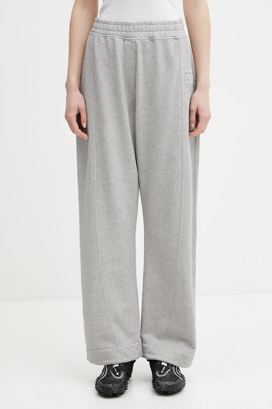 GANNI spodnie dresowe bawełniane A1080058 bawełna szary A1080058