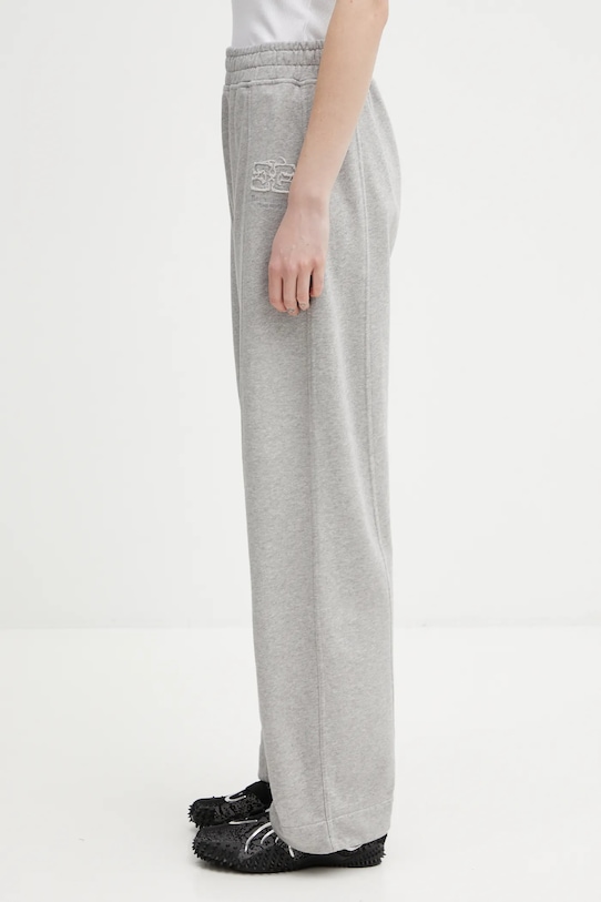 GANNI spodnie dresowe bawełniane A1080058 A1080058 szary SS26