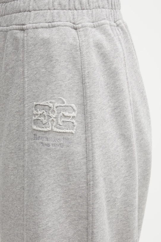 GANNI spodnie dresowe bawełniane A1080058 szary A1080058