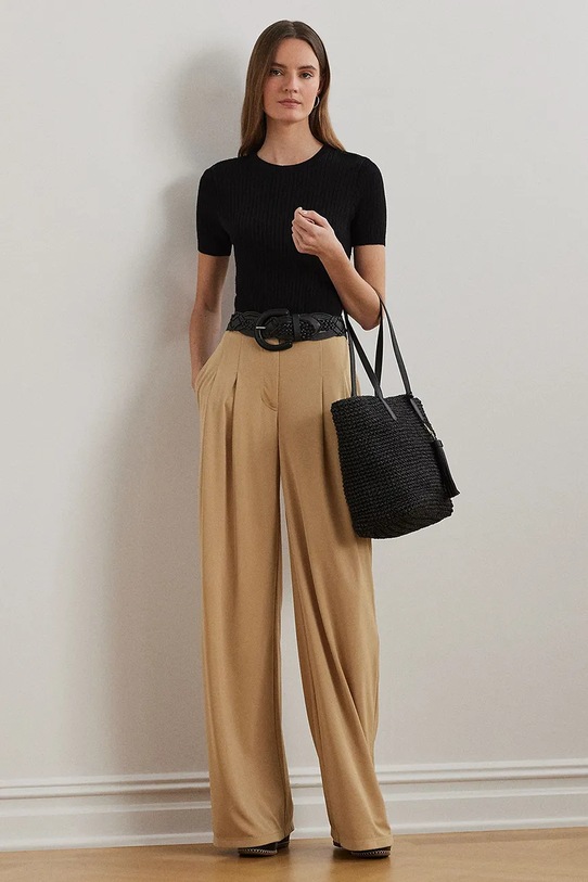 Odzież Lauren Ralph Lauren spodnie 200980217 beżowy