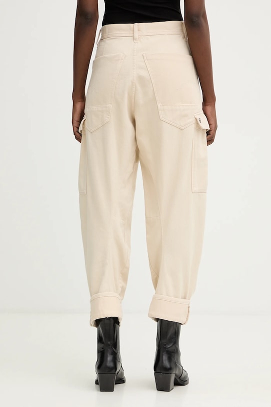 Odzież G-Star spodnie bawełniane Cargo 3D boyfriend D27022.E078 beżowy