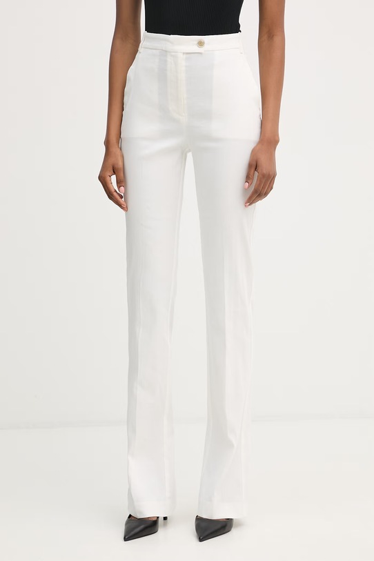 Pinko spodnie garniturowe damskie bawełniane biały 106514.A34I