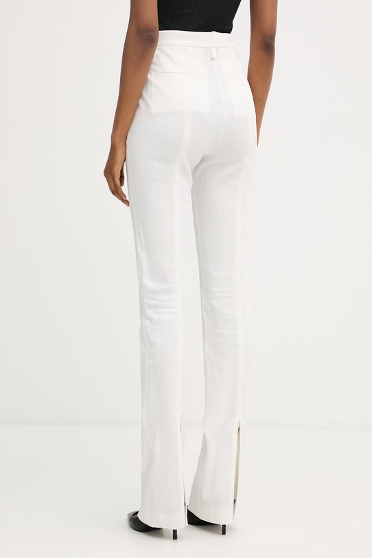 Odzież Pinko spodnie garniturowe damskie bawełniane 106514.A34I biały