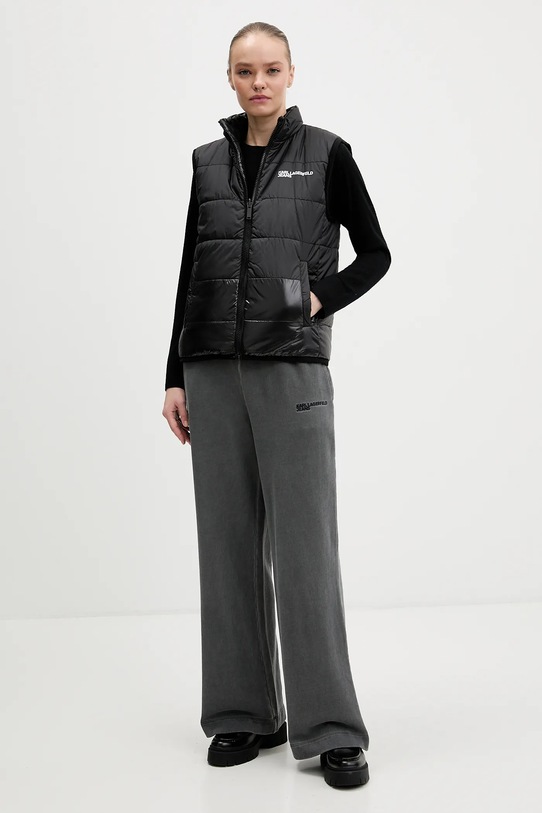 Βαμβακερό παντελόνι Karl Lagerfeld Jeans B1W10090 γκρί SS26