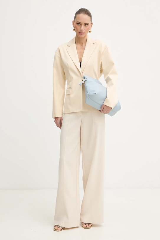 Patrizia Pepe spodnie 8P0769.A6F5 beżowy SS26