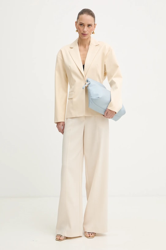 Patrizia Pepe spodnie 8P0769.A6F5 beżowy SS26