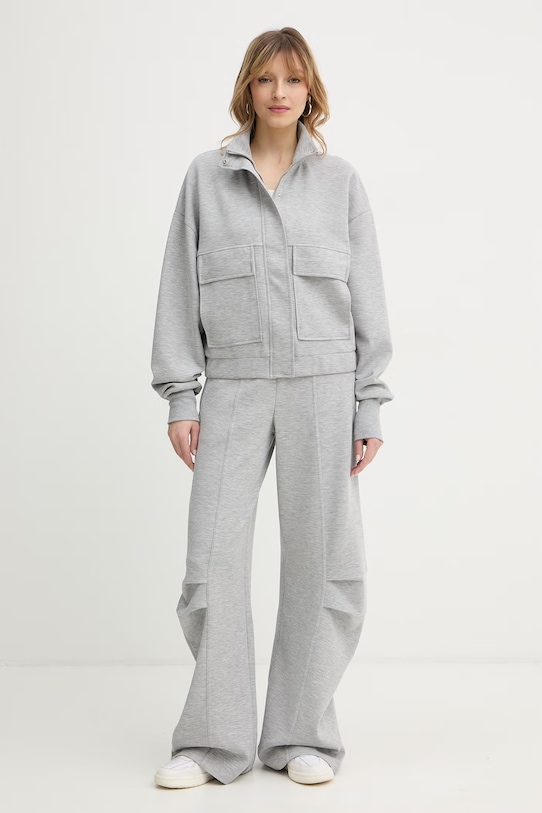 Spodnji del trenirke Patrizia Pepe 8P0784.J391M siva SS26