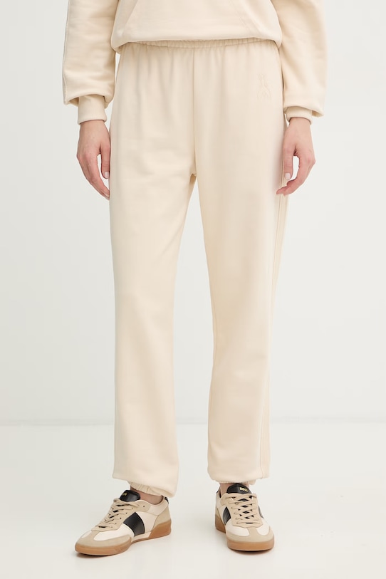 Patrizia Pepe spodnie dresowe bawełniane bawełna beżowy 8P0802.J079
