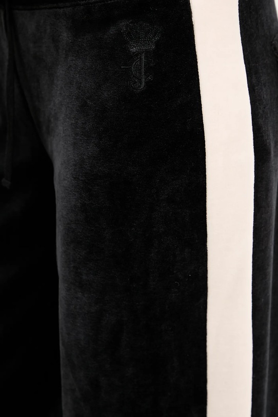 Juicy Couture spodnie dresowe welurowe czarny JCGBJ126002