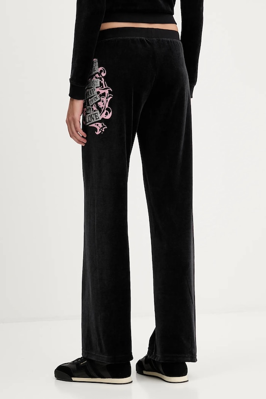 Odzież Juicy Couture spodnie dresowe welurowe Wrap You Up JCNBJ126452 czarny