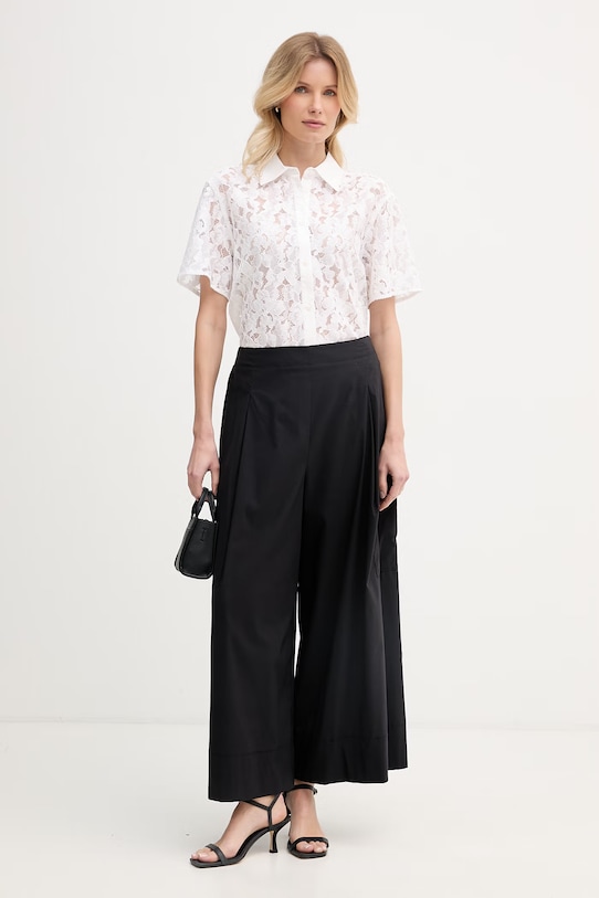 Joseph Ribkoff pantaloni pentru femei, cu bumbac 262083 negru SS26