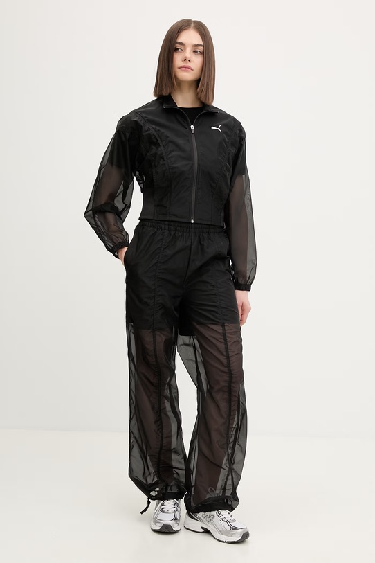 Puma spodnie dresowe Dare to Woven 634598 czarny SS26