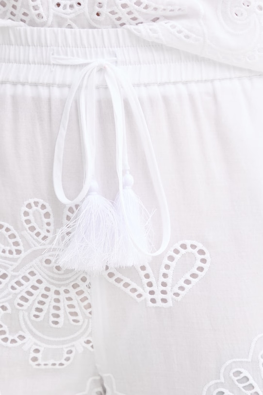 Ermanno Firenze spodnie bawełniane biały D48EP050EN0