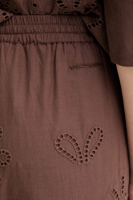 Ermanno Firenze spodnie bawełniane brązowy D48EP050EN0