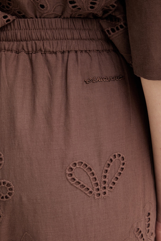 Ermanno Firenze spodnie bawełniane brązowy D48EP050EN0