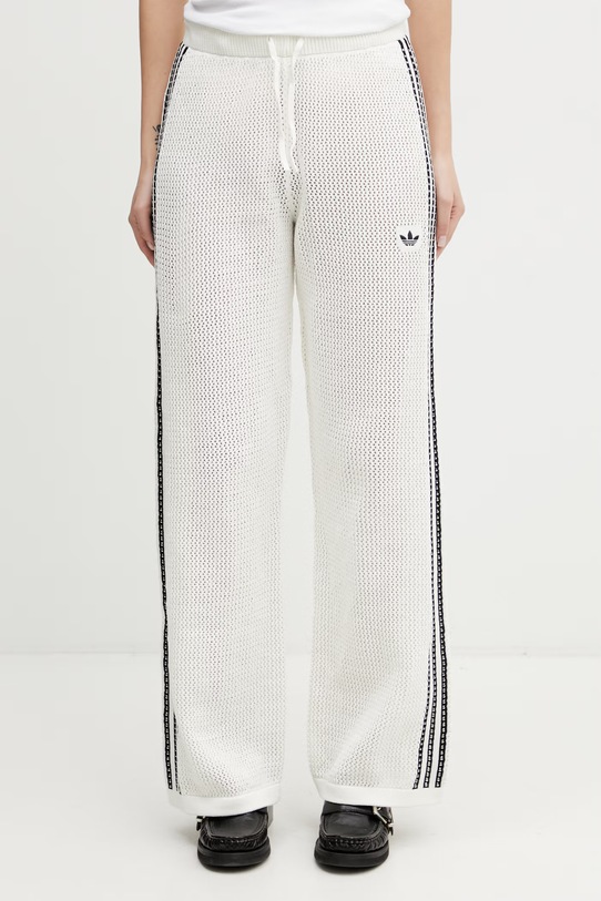 adidas Originals Crochet spodnie dresowe damskie KC6493 beżowy SS26