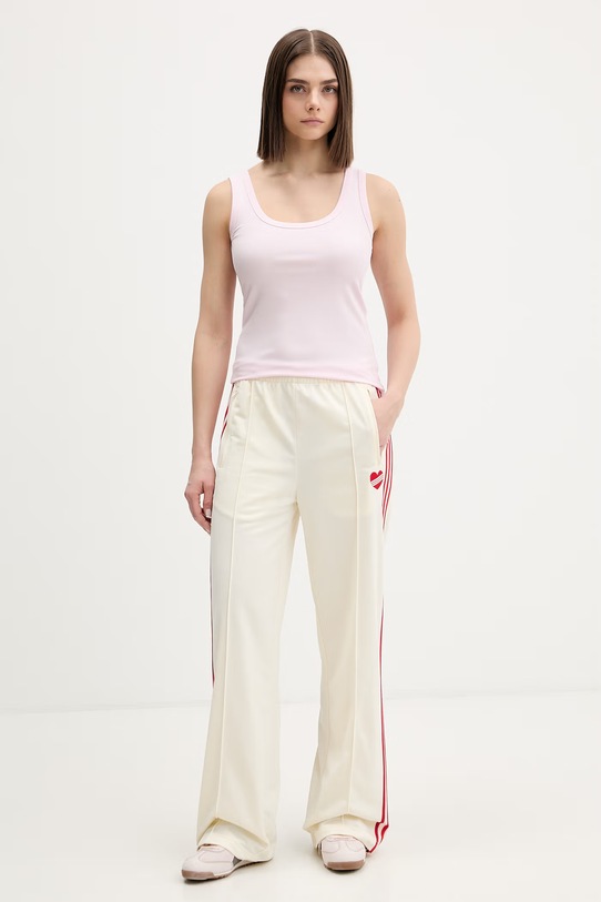 adidas Originals spodnie dresowe damskie KQ8056 beżowy SS26