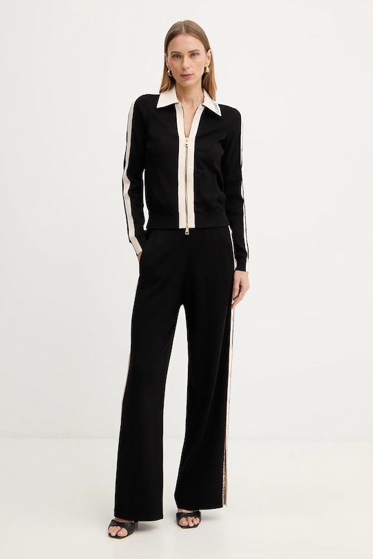 Elisabetta Franchi spodnie dresowe KP74S61E2 czarny SS26