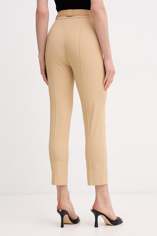 Odzież Elisabetta Franchi spodnie slim fit damskie PA13261E2 beżowy