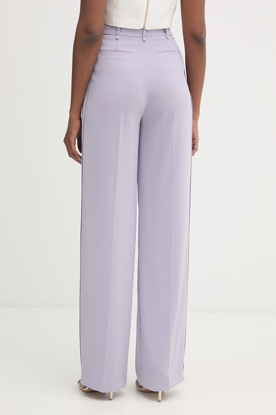Odzież Elisabetta Franchi spodnie damskie PA16761E2 fioletowy