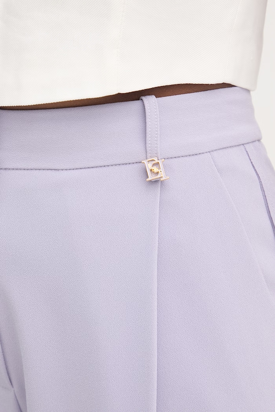 Elisabetta Franchi spodnie damskie fioletowy PA16761E2