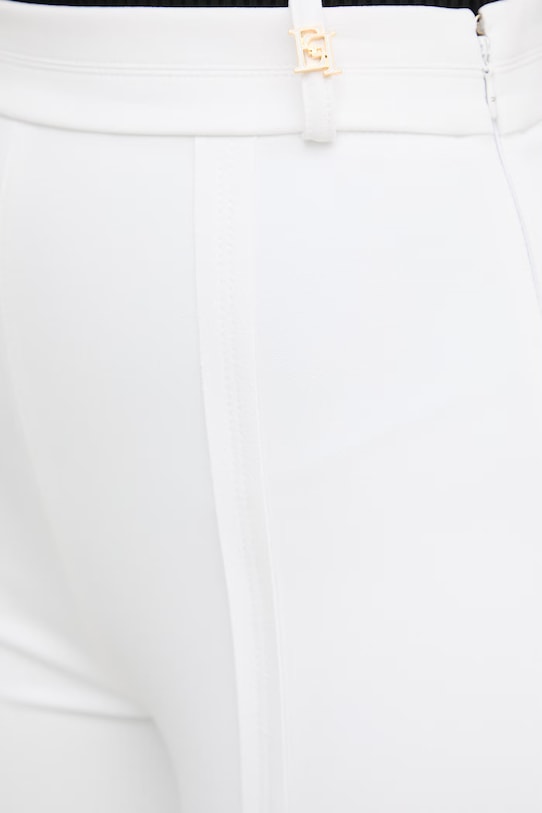 Elisabetta Franchi spodnie damskie beżowy PA16961E2