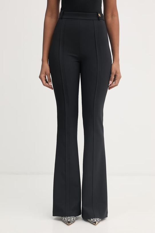 Elisabetta Franchi spodnie damskie czarny PA16961E2