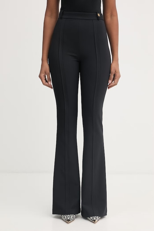 Elisabetta Franchi spodnie damskie czarny PA16961E2