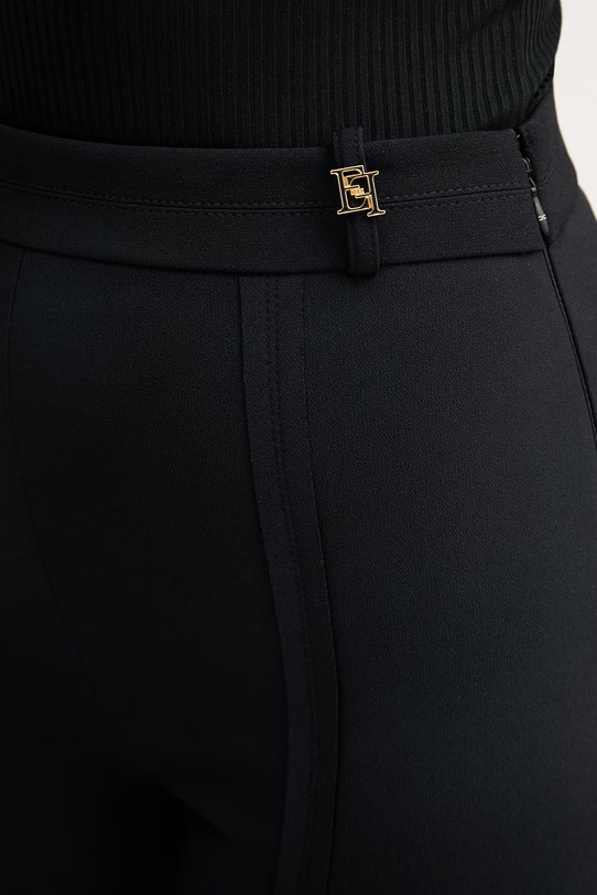 Elisabetta Franchi spodnie damskie czarny PA16961E2
