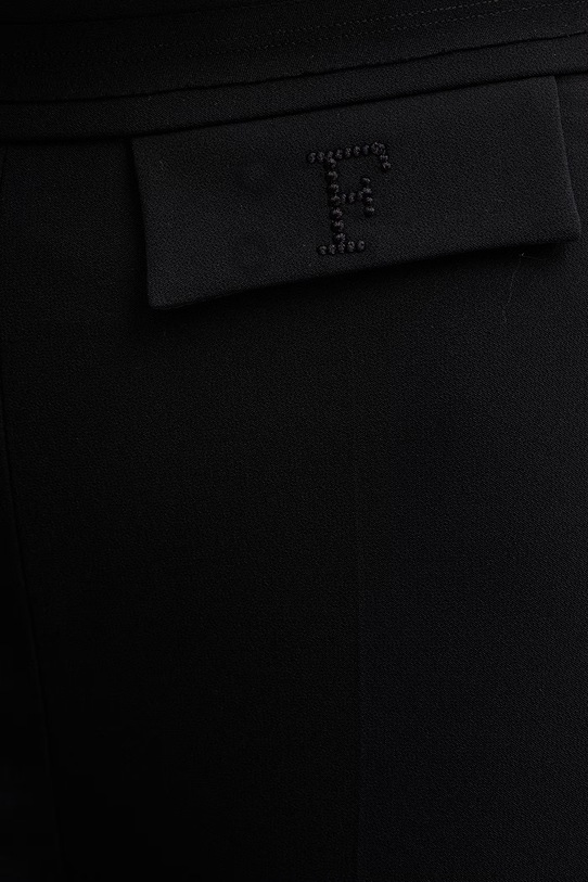 Elisabetta Franchi spodnie carrot damskie czarny PA17061E2