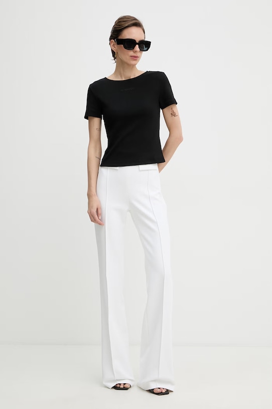 Elisabetta Franchi spodnie damskie PA17161E2 beżowy SS26