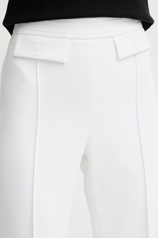 Elisabetta Franchi spodnie damskie beżowy PA17161E2