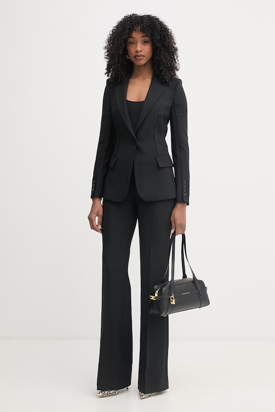 Elisabetta Franchi spodnie damskie PA17161E2 czarny SS26