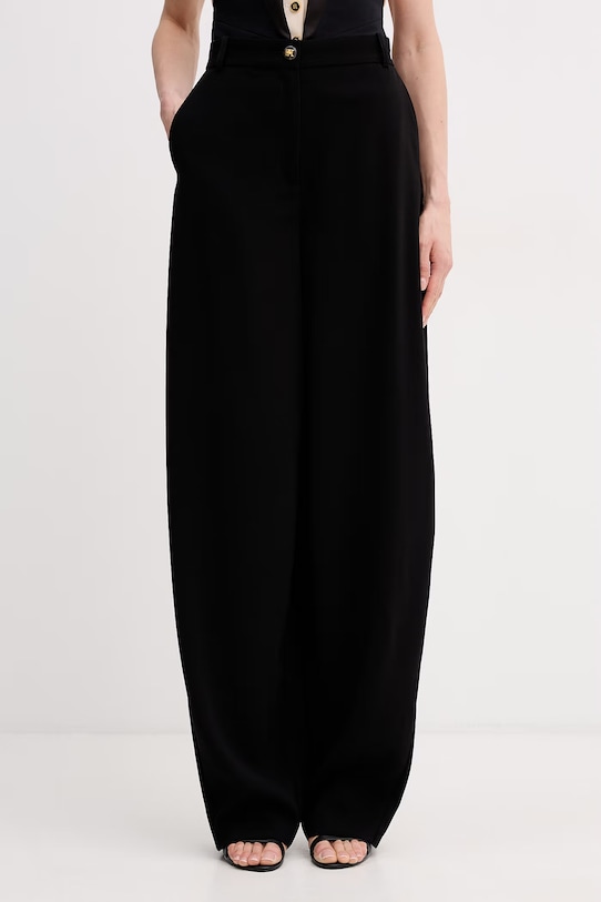 Elisabetta Franchi spodnie damskie czarny PA17861E2