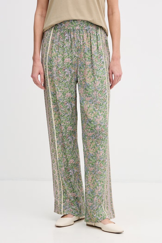 Mos Mosh spodnie damskie z wiskozy Bala zielony 177420