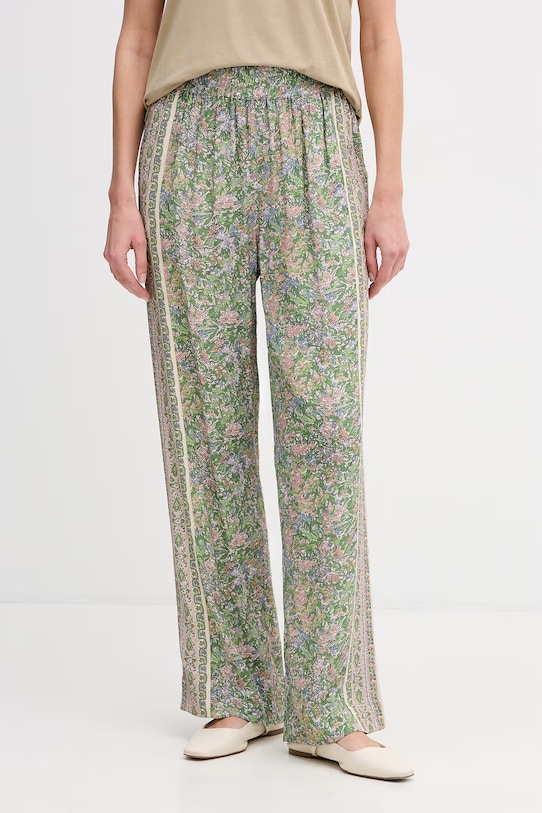 Mos Mosh spodnie damskie z wiskozy Bala zielony 177420