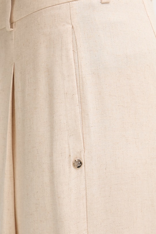 Mos Mosh nohavice dámske s prímesou ľanu Coleen béžová 177850