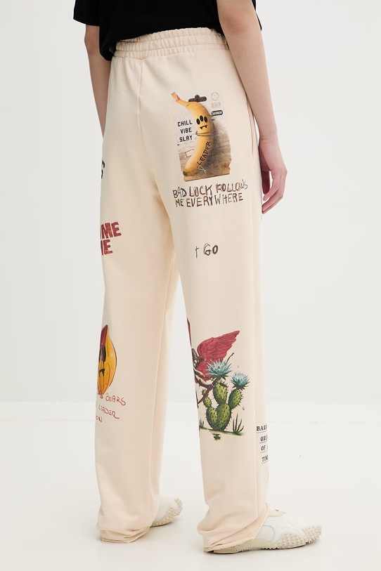 Odzież Barrow spodnie dresowe damskie bawełniane S6BWWOFP035 beżowy