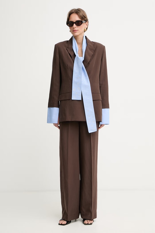 Liu Jo nohavice dámske s lyocellom WA6480.T4818 hnedá SS26