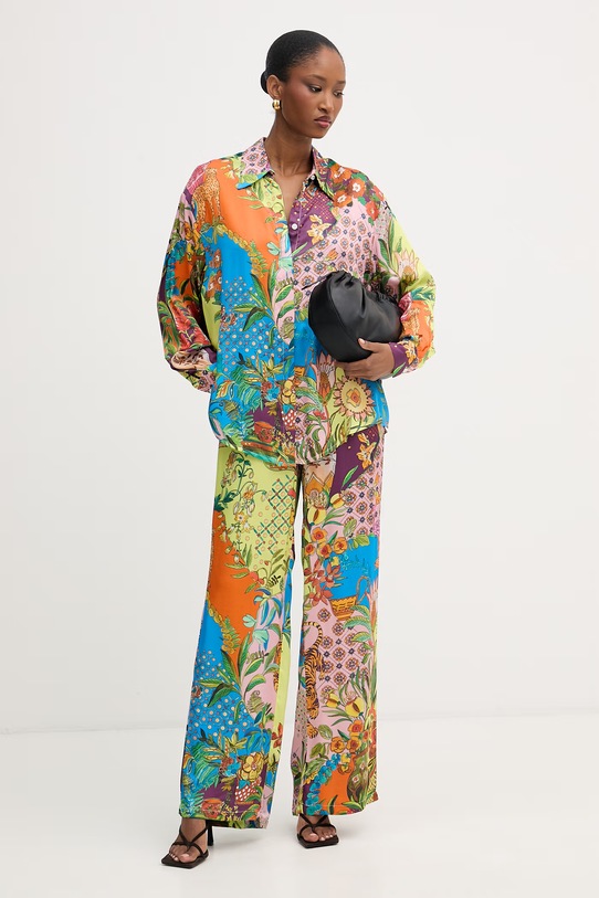 Liu Jo spodnie damskie z wiskozy WA6484.T473A multicolor SS26