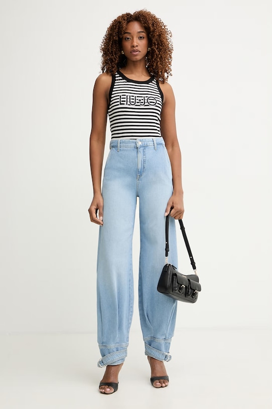 Liu Jo blugi barrel pentru femei UA6346.D0327 albastru SS26