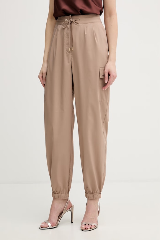 Liu Jo spodnie z elastanem beżowy TA6154.TS922