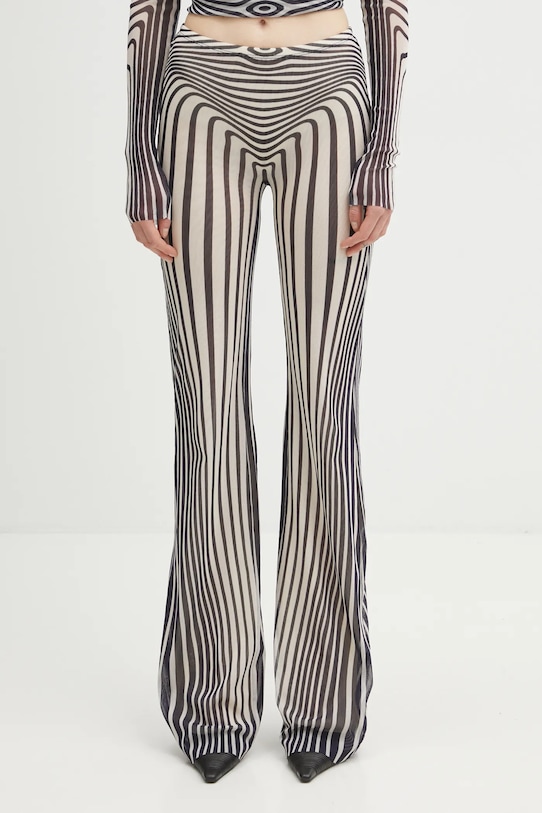 Jean Paul GAULTIER pantaloni Morphing Stripes tricotaj bej 26.01.W.TR067.M019P
